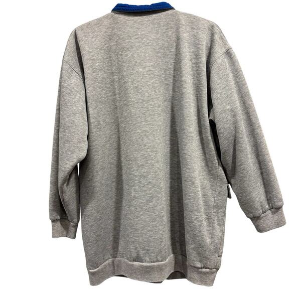 LEARSI Vintage Gray and Blue reversible sweatshirt jacket, women’s Size XL - Picture 5 of 16